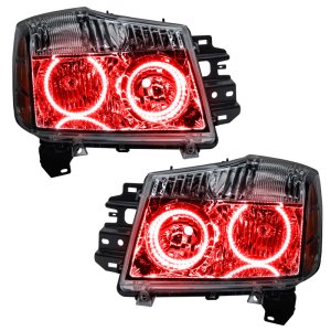 Nissan Armada Headlight Halo Kits - ORACLE Lighting - Pre-Assembled LED Halo - Red - `08-`15